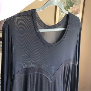 Torrid long tunic with mesh top and sleeves